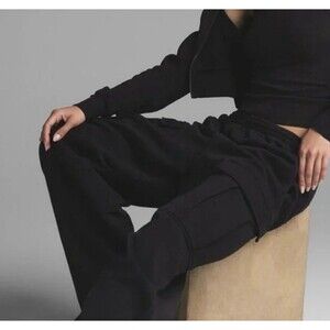 Skims Boyfriend Fleece Cargo Sweatpants onyx 3X